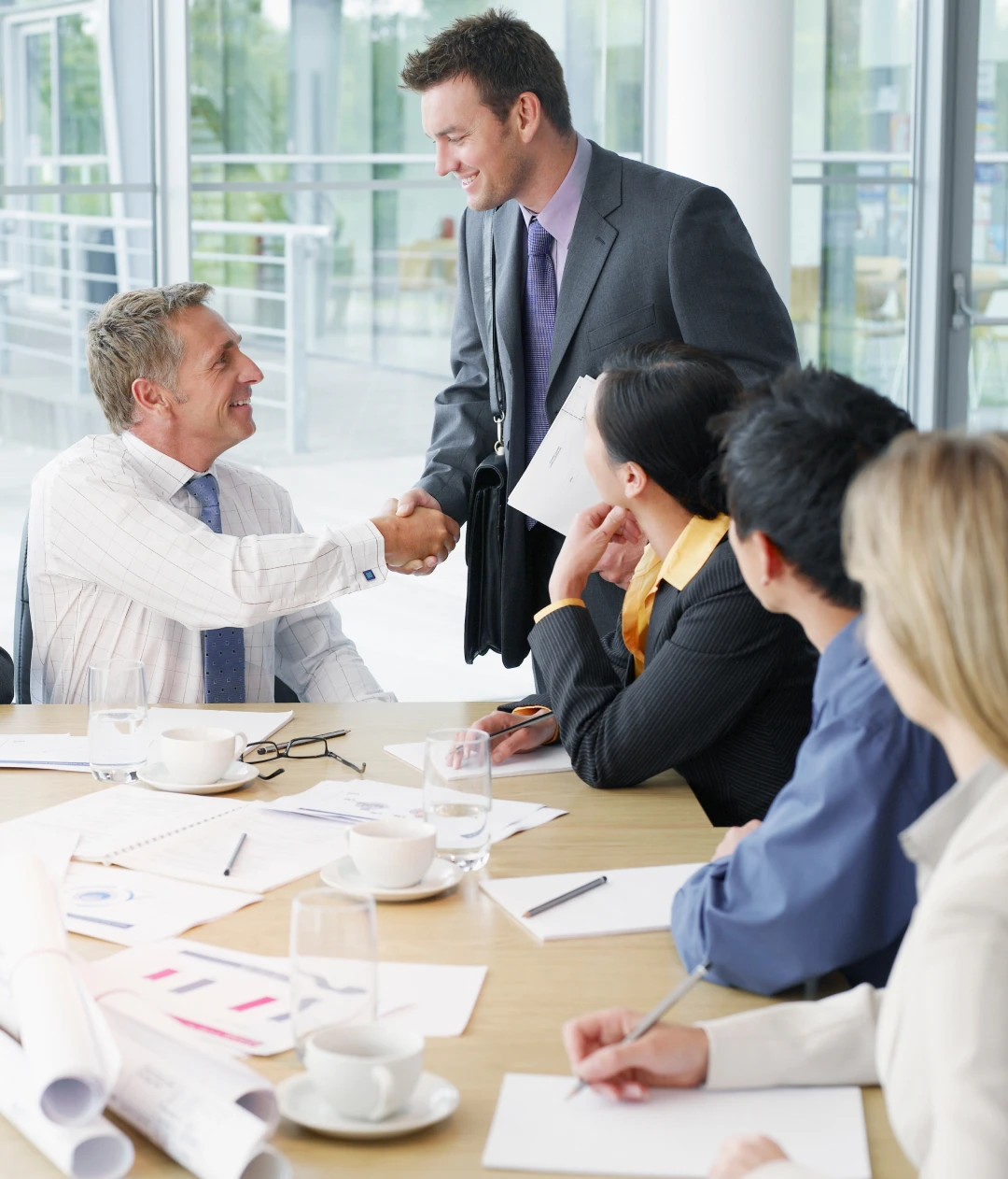 Professionals discussing in conference room